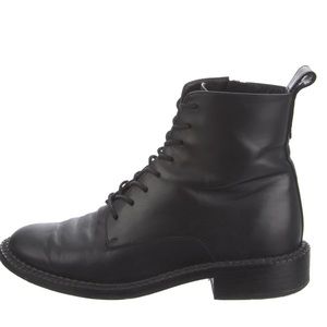 Vince black leather lace up boots. Women’s size 9.